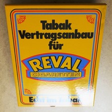 REVAL Cigaretten Altes Emailschild Lahr um 1975 Boos u. Hahn TOP Tabak Anbau RAR