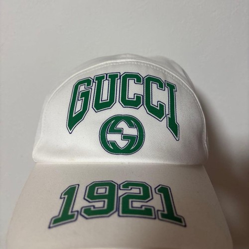 Gucci 1921 logo white - gucci, cap