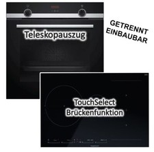 Herdset Siemens Backofen mit Küppersbusch Induktionskochfeld - 80 cm, autark