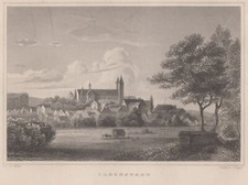 Niddatal Ilbenstadt Original Stahlstich Riegel 1849