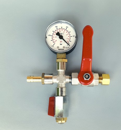 Absperrhahn mit manometer - manometer, und