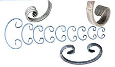 C Schnörkel Bogen schmiedeeisen 12x6mm Zierelement Stahl Eisen für Zaun Geländer