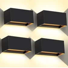 Kingwen 4 Stücke LED Wandleuchte Außen/Innen 20Watt Wandlampen Aussen