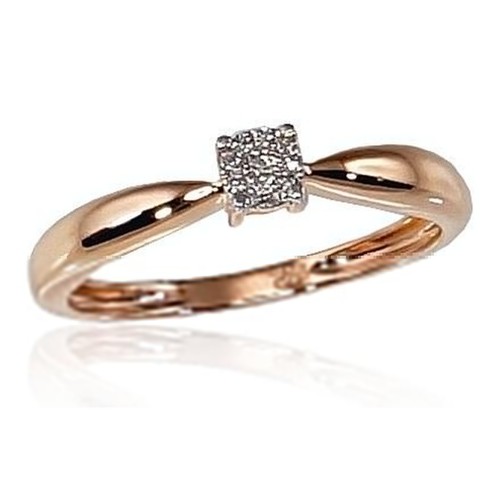 Gold ring red - red,