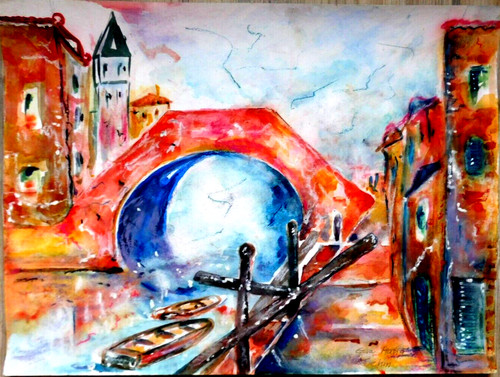 Großes original aquarell - original,