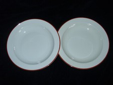 Arzberg Rotrand Form 1382  2 x Suppenteller: Ø 23,5 cm tiefe Teller tief alt