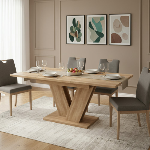 Holz ausziehbarer esstisch - ausziehbarer,