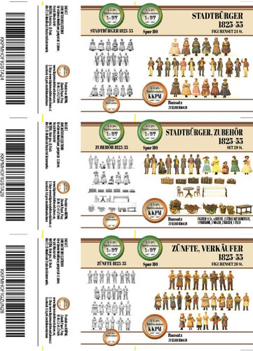 Figurensets 1825 - -55, (h0)