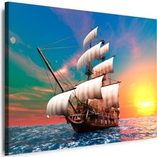 BILDER Leinwand Schiff Piraten