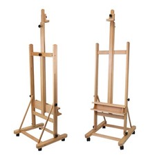 Staffelei Lima XL Keilrahmen bis 220cm Atelierstaffelei Studiostaffelei Holz