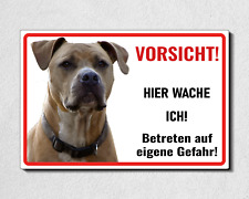 Warnung vor dem Hund Schilder Hundeschild Warnschild Achtung Vorsicht Pitbull m1