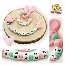 Schnullerkette mit namen und - mit,