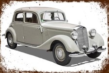 Retro blechschild auto - blechschild, pkw