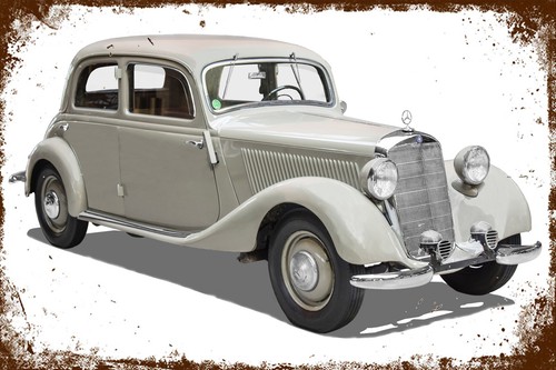 Retro blechschild auto car - retro, pkw