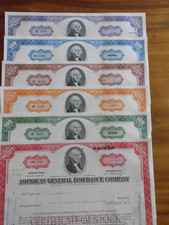 Alte Aktien , USA , American General Insurance Company , Georg Washington