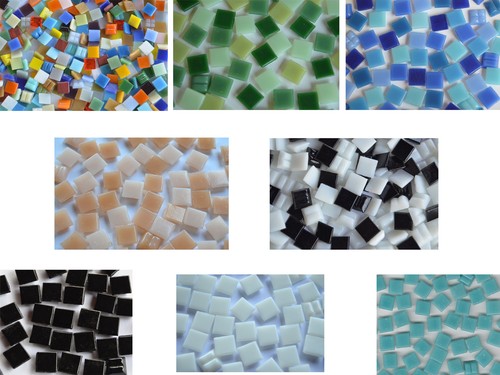 200gr glas mosaiksteine 1x1 - glas-,