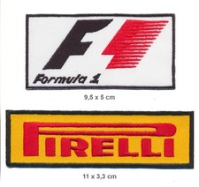 PIRELLI F1 Aufnäher Patches 2 Stück Auto Formel 1 Reifen Motorsport Rennsport