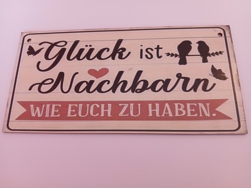 Holzschild mit spruch - mit, neu