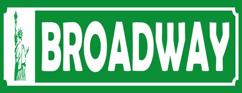 Blechschild 10x27 broadway - blechschild,