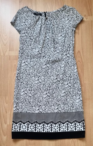 Kleid taifun weiß schwarz - kleid, "taifun"