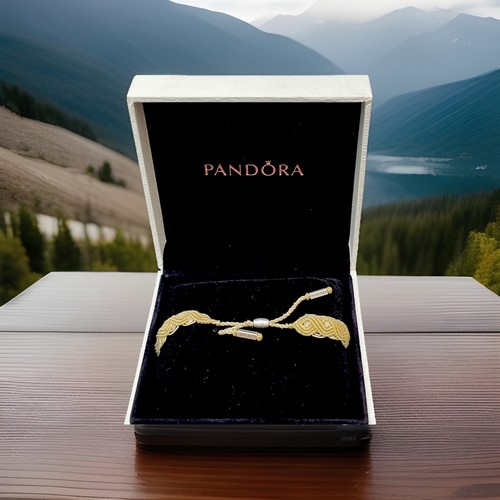 Pandora beige makramee armband - beige,
