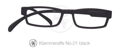 Klammeraffe lesebrille schwarz - lesebrille,