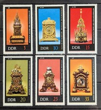 DDR 1975 Mi2055-60 Alte Uhren
