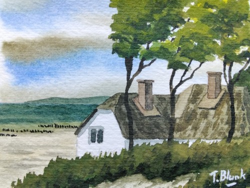 Original aquarell ahrenshoop - original,