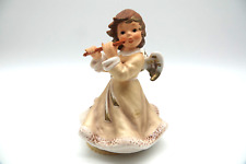 Goebel Spieluhr Porzellanfigur  Engel 16 cm Weihnachtsengel mit Flöte 1.Wahl