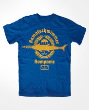 Kampfschwimmer Kompanie T-Shirt BLAU Druck Gold Eckernförde soldat Sägefisch