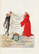 Recueil des Costumes Monastique Militaires Bar Title Titel Aquatinta ca 1778