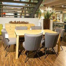 Venjakob 6-er Stuhlgruppe LS 010317 Bezug Amsterdam Blau Gestell 