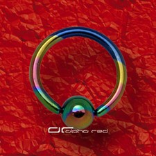 »»» BCR PIERCING RING TITAN KLEMMKUGELRING eloxiert 6 Größen 7 FARBEN 382