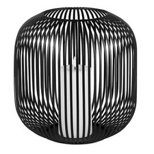 Windlicht Wili Stäbe in Kugelform H. 28cm schwarz aus Metall Formano