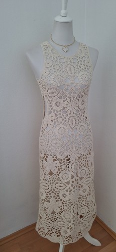 Zara etuikleid midi beige - zara, s