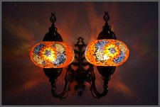 Mosaiklampe Doppel Wandleuchte