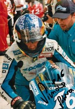 Simone Sanna Autogrammkarte - Italienischer Motorradrennfahrer 125ccm Klasse