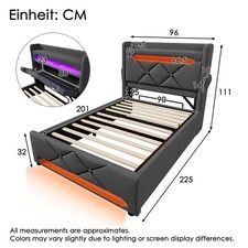 Polsterbett LED Doppelbett