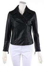 SECONDHAND Lederjacke Echtes Leder Biker Stil I 42 = D 36 schwarz ADELE
