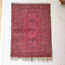 Orientteppich/Läufer 83 x 110 cm, sehr gut erhalten, Wolle, überwieg. dunkelrot