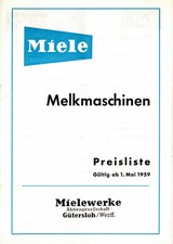 alte Miele Preisliste für