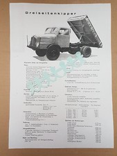 LKW IFA S 4000 Dreiseitenkipper 1960 Datenblatt KOPIE Vorlage f. Zulassung