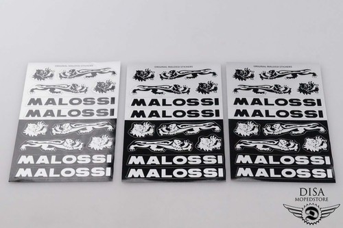 Malossi schwarz aufkleber satz - aufkleber,