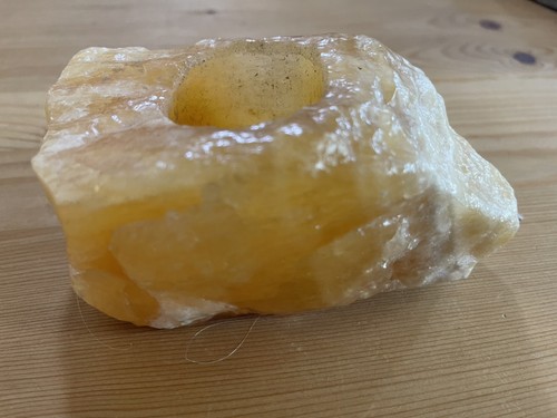 Teelicht orangen calcit - orangen,