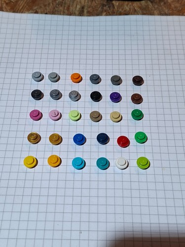 Lego platte rund 1x1 flach - 1x1,