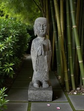 Zen Mönch China Garten Buddha Skulptur Naturstein buddhistische Figur 50 cm groß