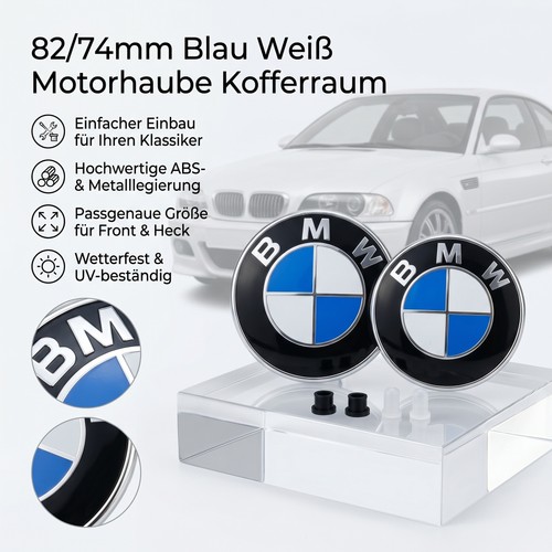 Blau weiß 82mm emblem - blau,