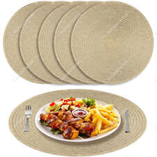 6X Platzset Gewebtes Rund Ø32/38cm Tischset Platzdecke Untersetzer Platzmatte DE