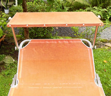 ?PLZ 56727 Qualitäts GARTENLIEGE ALU Liege extra leicht Terrasse orange Dach