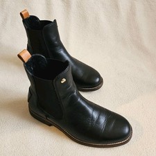 Panama Jack Damen Chelsea Boots Größe 38 Schwarz Leder Wenig Getragen Top